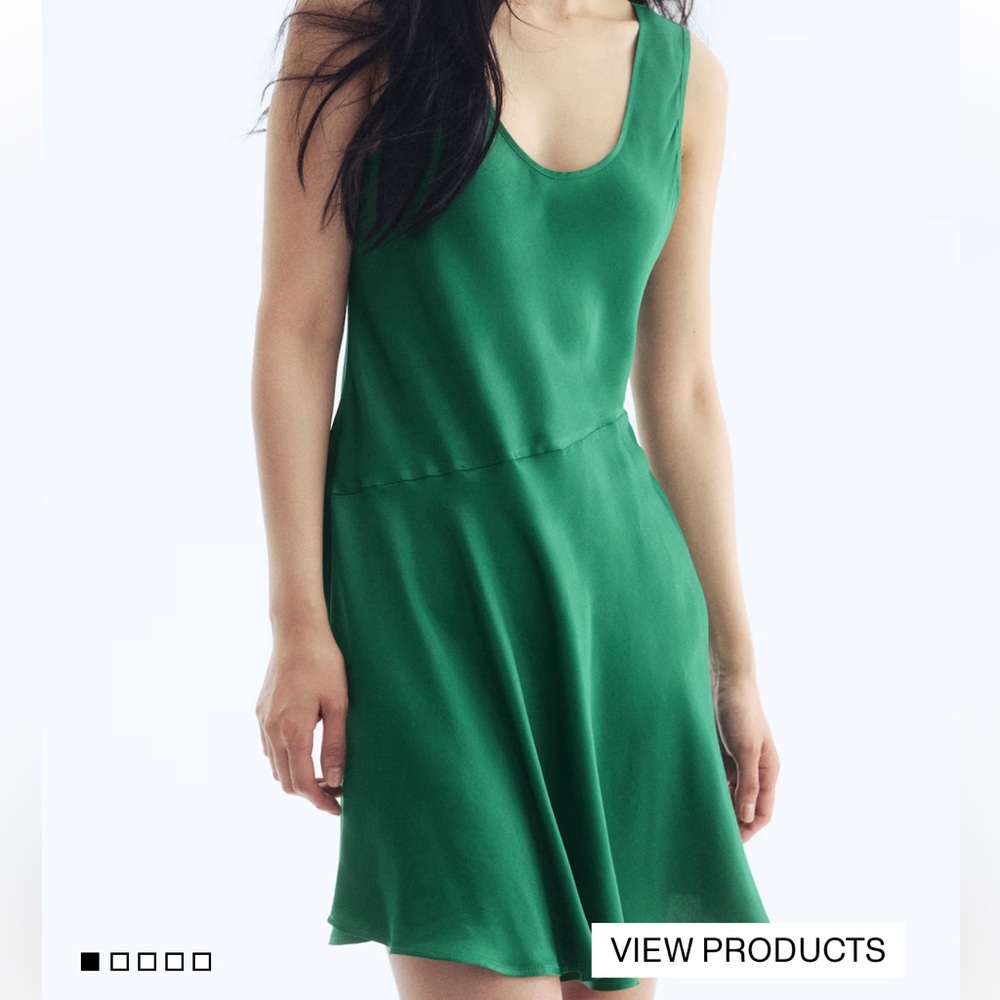 Emerald Green Satin Slip Dress